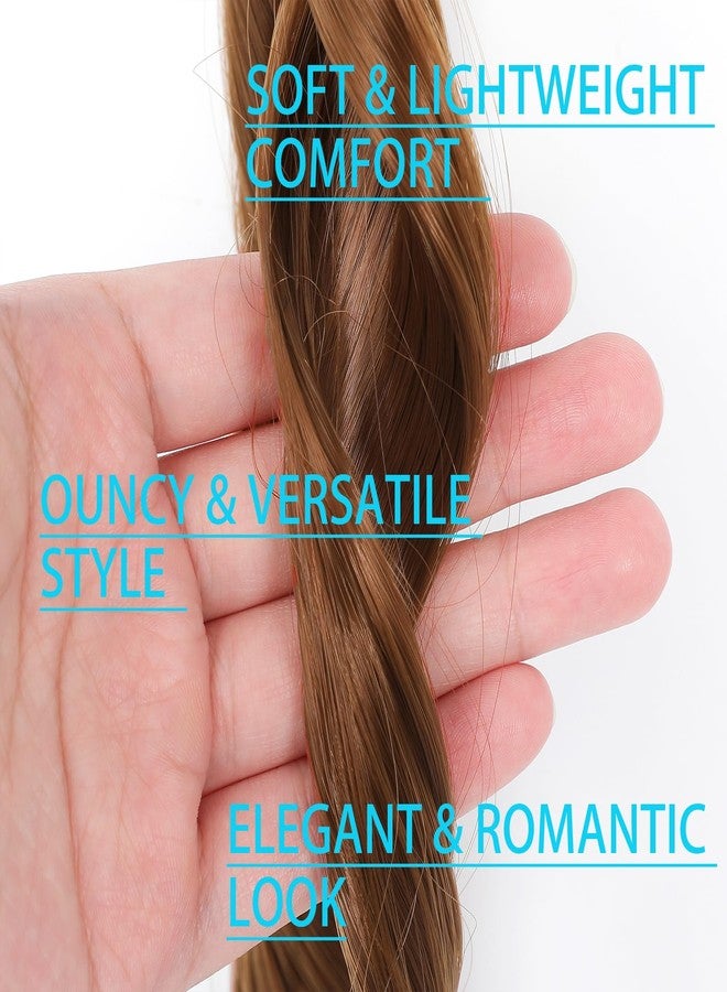 Yuriait French Curl Braiding Hair Dark Brown 24 Inch Loose Wave Spiral Crochet Hair for Women Pre Stretched with Curly Ends for Box braids Boho Twist Bouncy Curls Extensions (24in, 4packs, 30#) - Image 4